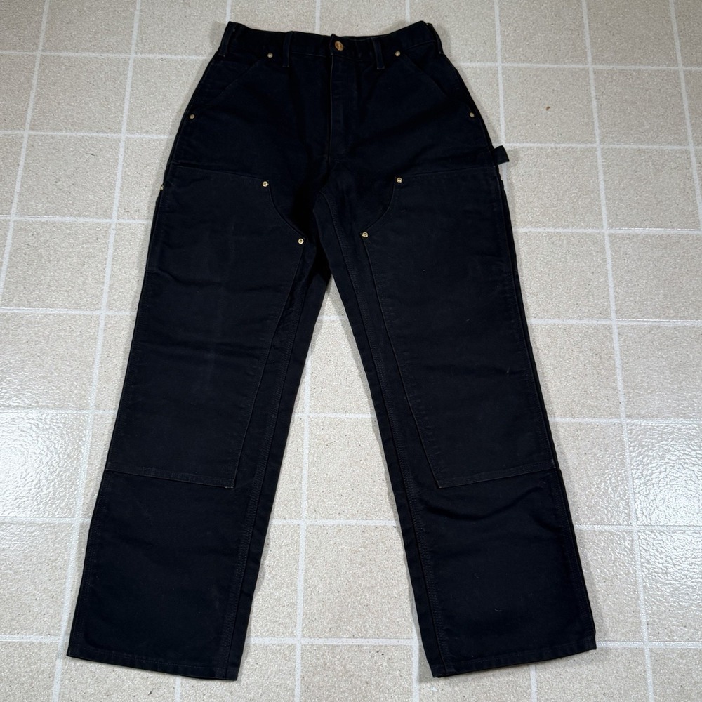 Carhartt Pants Mens 28x30 Double Knee Carpenter Black 106679 BLK USA